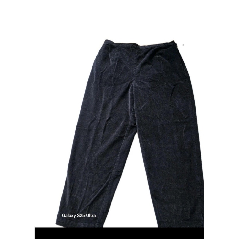 Talbots Black High-Rise Straight Leg Corduroy Pants Women's Size 18W